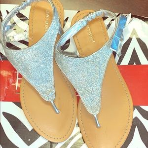 Bamboo silver sparkly sandals